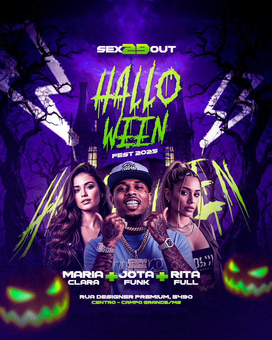 PSD FLYER FREE - TEMPLATE - CANVA - FREEPIK - DESIGNI - DESIGNER - HALLOWEEN - FUNK - BAILE - BALADA - MC - DJ - LOUNGER - PUB - TRAP - EVENTO