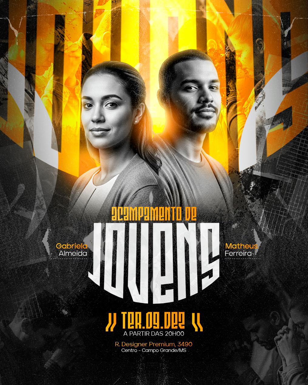 PSD FLYER FREE - TEMPLATE - CANVA - FREEPIK - DESIGNI - DESIGNER - CULTO JOVEM - GOSPEL - PASTOR - - EVENTOS