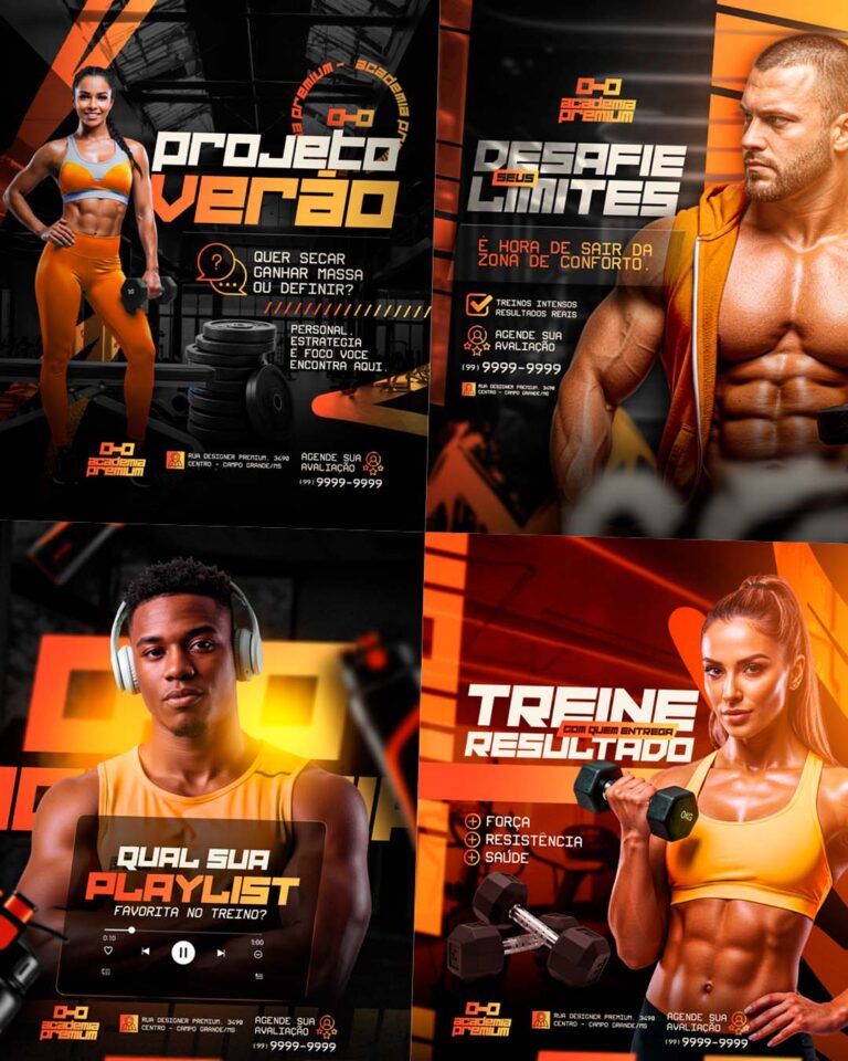 PSD FLYER BR - ACADEMIA PSD EDITÁVEL FREE LIVE