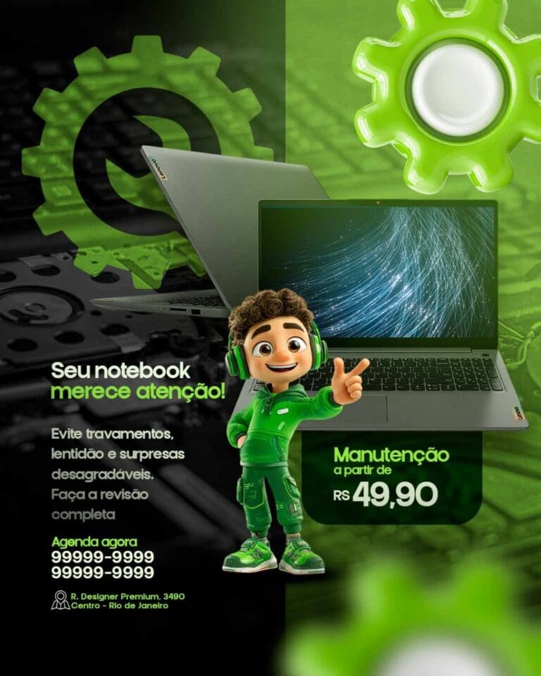 PSD FLYER FREE - FLYER SOCIAL MEDIA - TEMPLATE FREE - PSD - MANUTENÇÃO PC