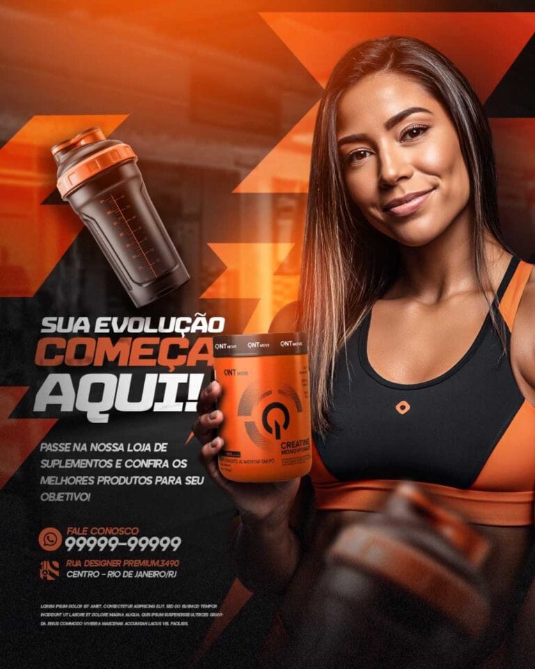 PSD FLYER FREE - PSD EDITÁVEL - TEMPLATE - CANVA - ACADEMIA - WORKOUT - GYM - PERSONAL 1