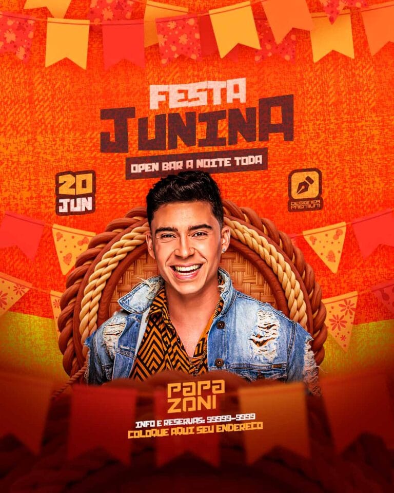 PSD FLYER FREE - PSD EDITÁVEL - TEMPLATE - CANVA - ARRAIÁ
