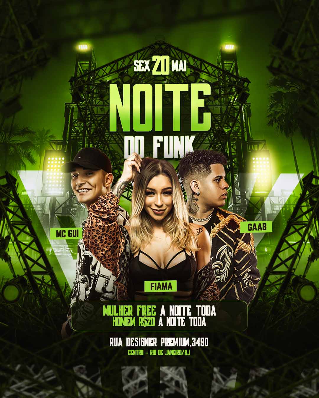 PSD FLYER FREE - PSD EDITÁVEL - TEMPLATE - CANVA - FUNK -NOITE DO FUNK
