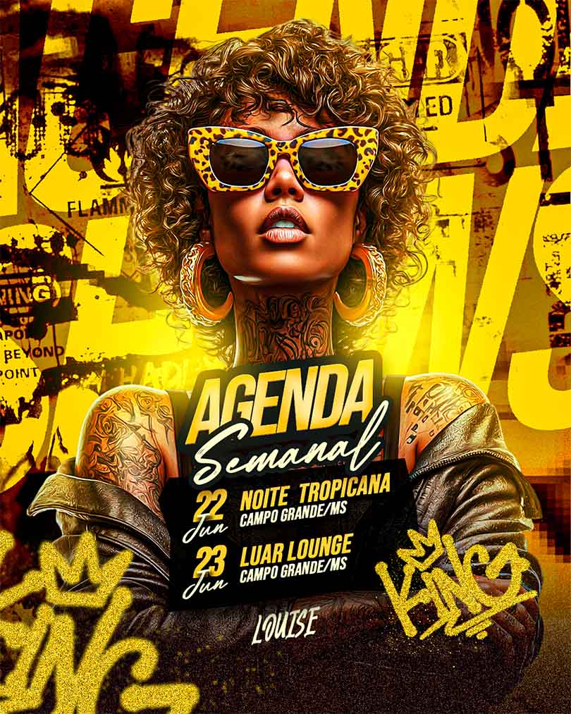 PSD FLYER FREE - PSD EDITÁVEL - TEMPLATE - CANVA - FUNK - TRAP - RAP - AGENDA SEMANAL
