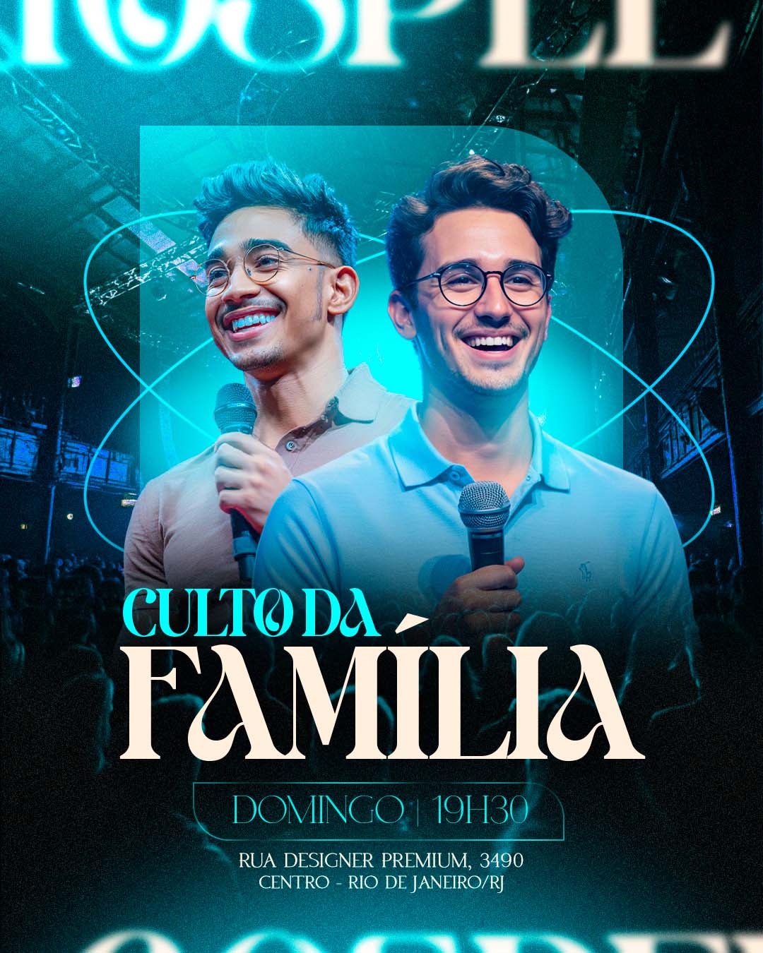 PSD FLYER FREE - PSD EDITÁVEL - TEMPLATE - CANVA - GOSPEL - CULTO DA FAMILIA