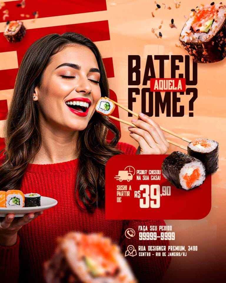 PSD FLYER FREE - PSD EDITÁVEL - TEMPLATE - CANVA - SUSHI 3