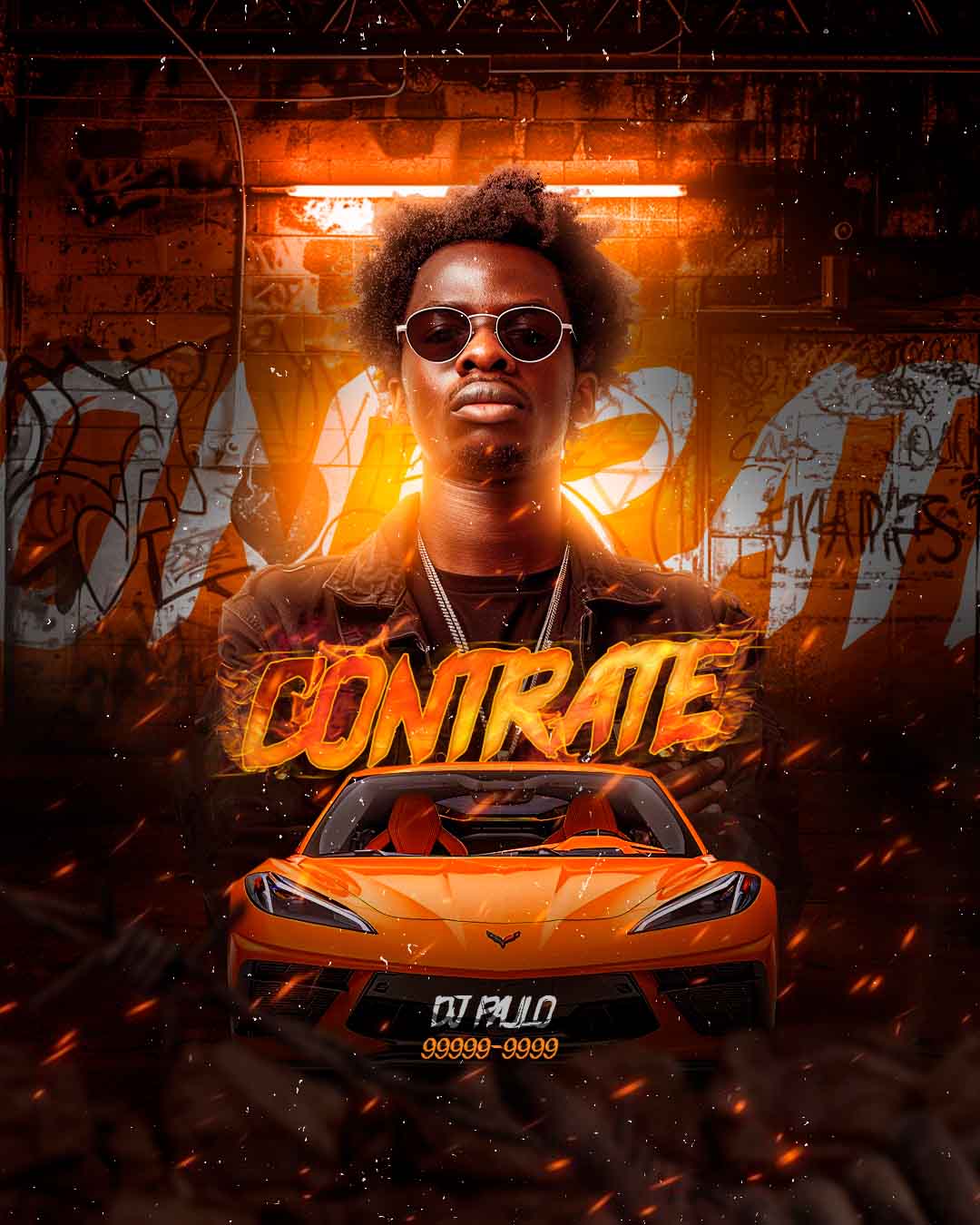 PSD FLYER FREE - TEMPLATE - CANVA - FREEPIK - DESIGNI - DESIGNER - AGENDA SEMANAL - CONTRATE - PROXIMOS SHOWS - ELETRONICO - MC - DJ - EVENTOS