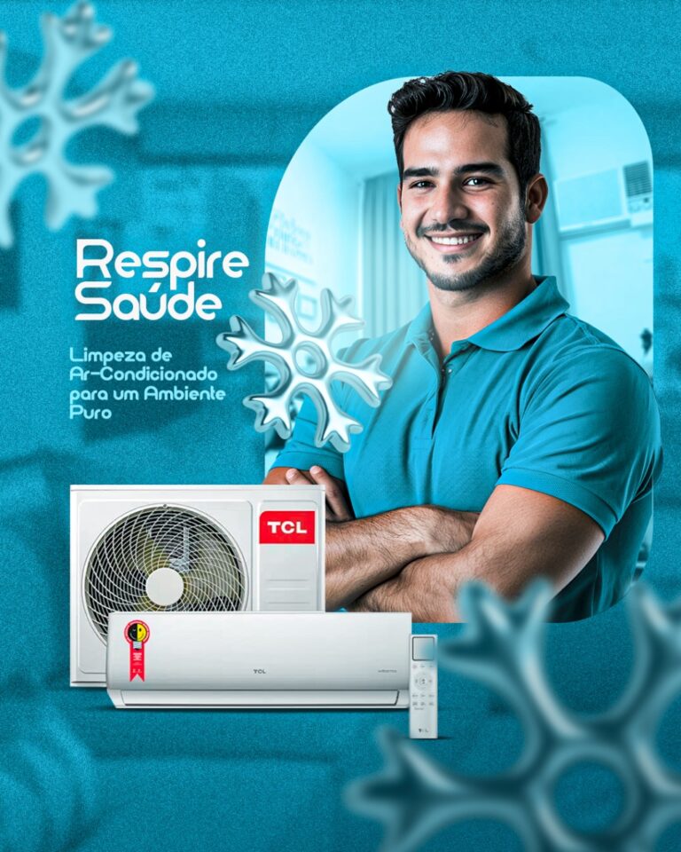 PSD FLYER FREE - TEMPLATE - CANVA - FREEPIK - DESIGNI - DESIGNER - ARCONDICIONADO - ASSISTENCIA TECNICA - UMIDIFICADOR - RESPIRE SAUDE - LOJA - SOCIAL MEDIA