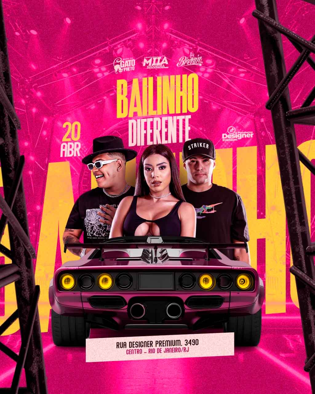 PSD FLYER FREE - TEMPLATE - CANVA - FREEPIK - DESIGNI - DESIGNER - BAILINHO DIFERENTE - ELETRONICO - LOUNGER - PUB - FUNK - MC - DJ - BALADA - EVENTOS
