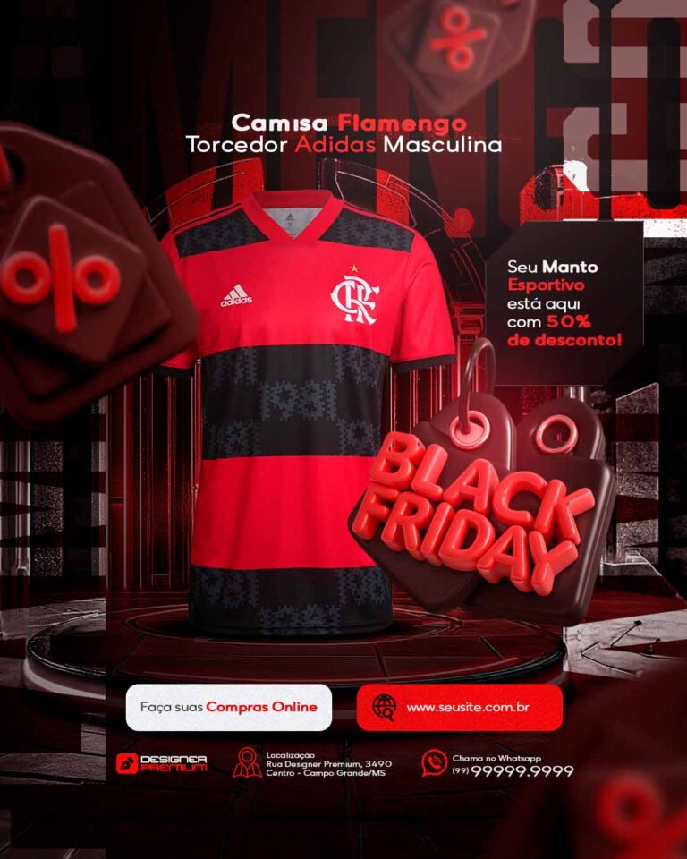 PSD FLYER FREE - TEMPLATE - CANVA - FREEPIK - DESIGNI - DESIGNER - CAMISETA DE TIME - LOJA - FLAMENGO - SOCIAL MEDIA