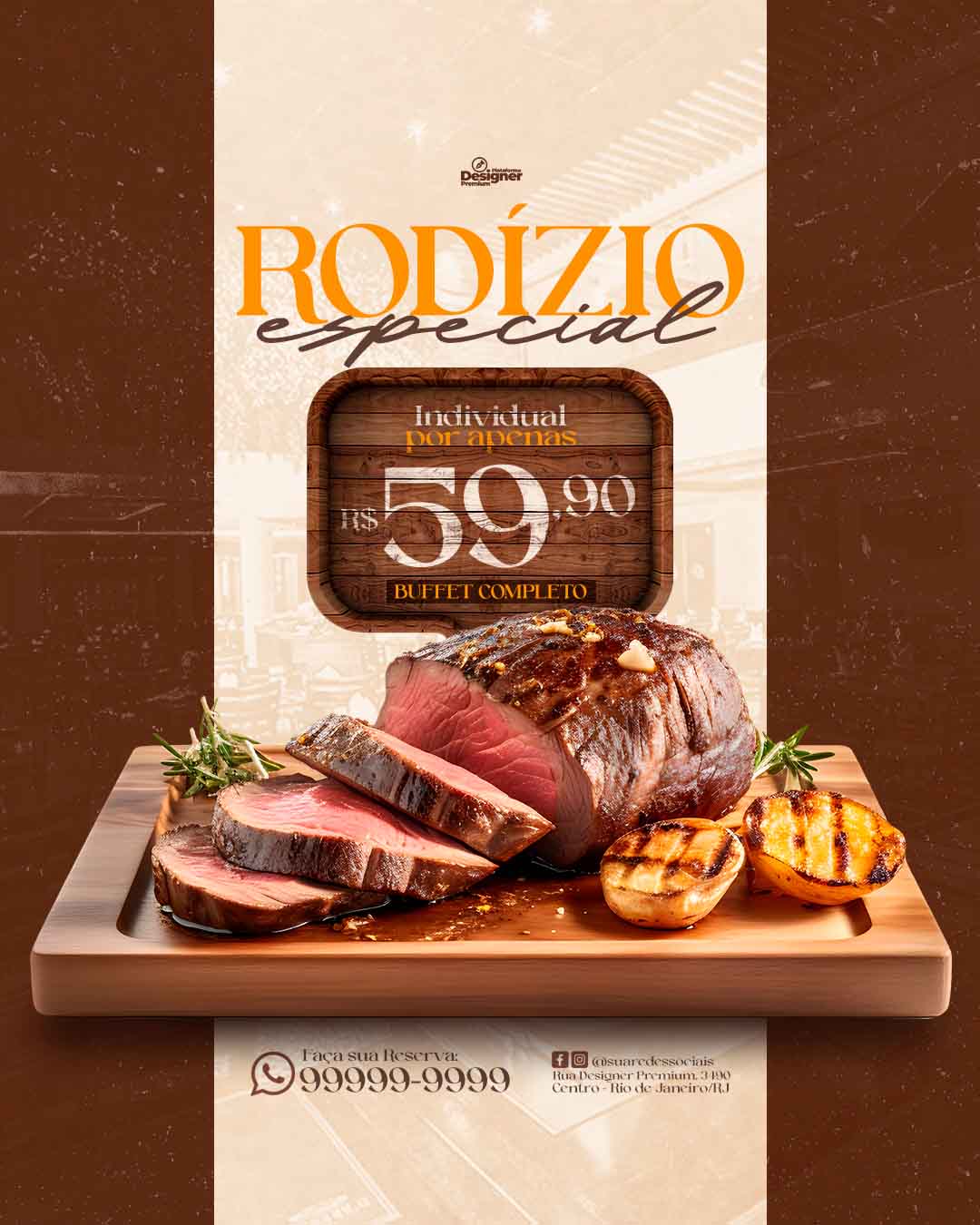 PSD FLYER FREE - TEMPLATE - CANVA - FREEPIK - DESIGNI - DESIGNER - CARNES - CHURRASCO - AÇOUGUE - RODIZIO - IFOOD - DELIVERY - CONVENIENCIA - SOCIAL MEDIA