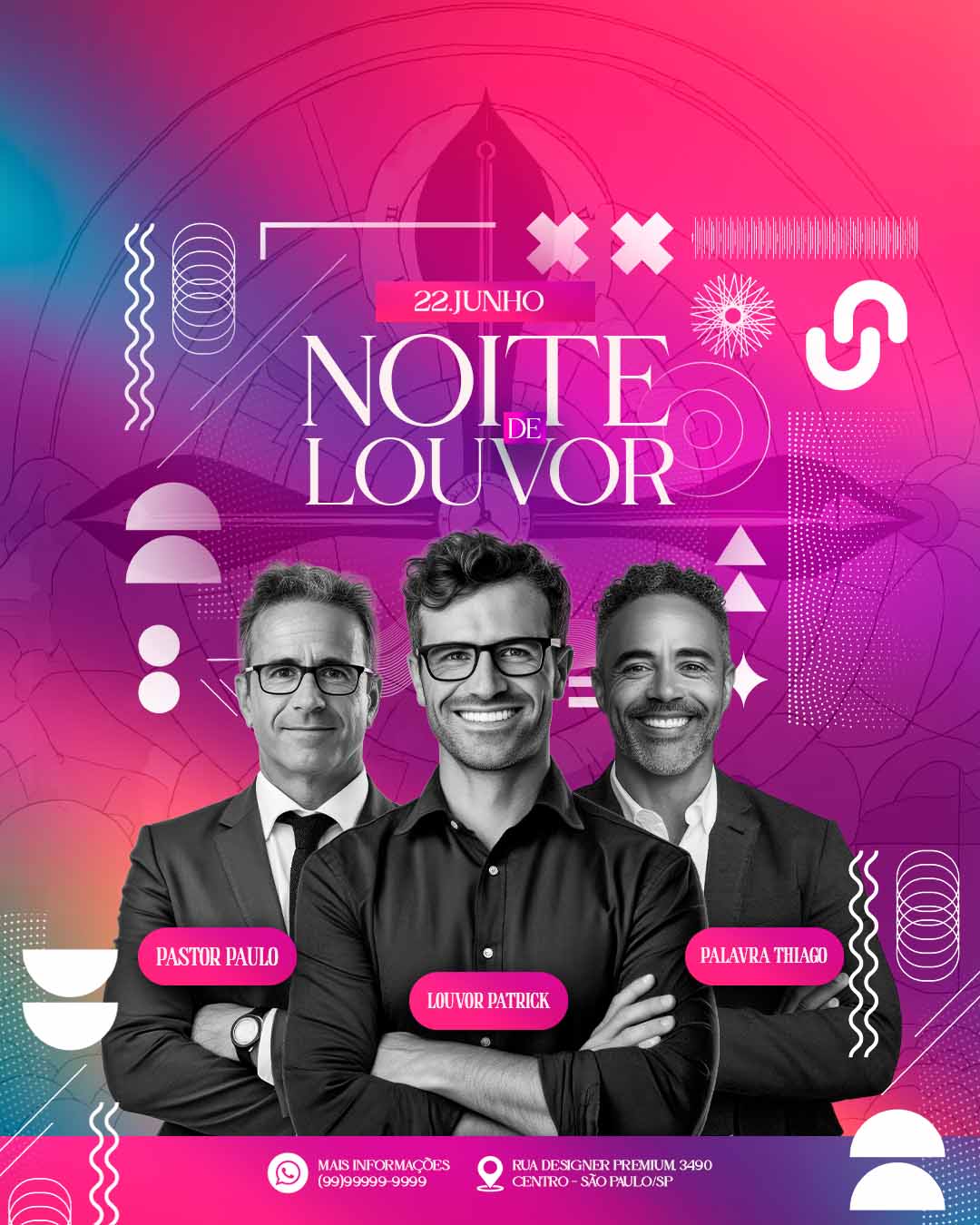 PSD FLYER FREE - TEMPLATE - CANVA - FREEPIK - DESIGNI - DESIGNER - CULTO JOVENS - PASTOR - GOSPEL - IGREJA - EVENTOS 3