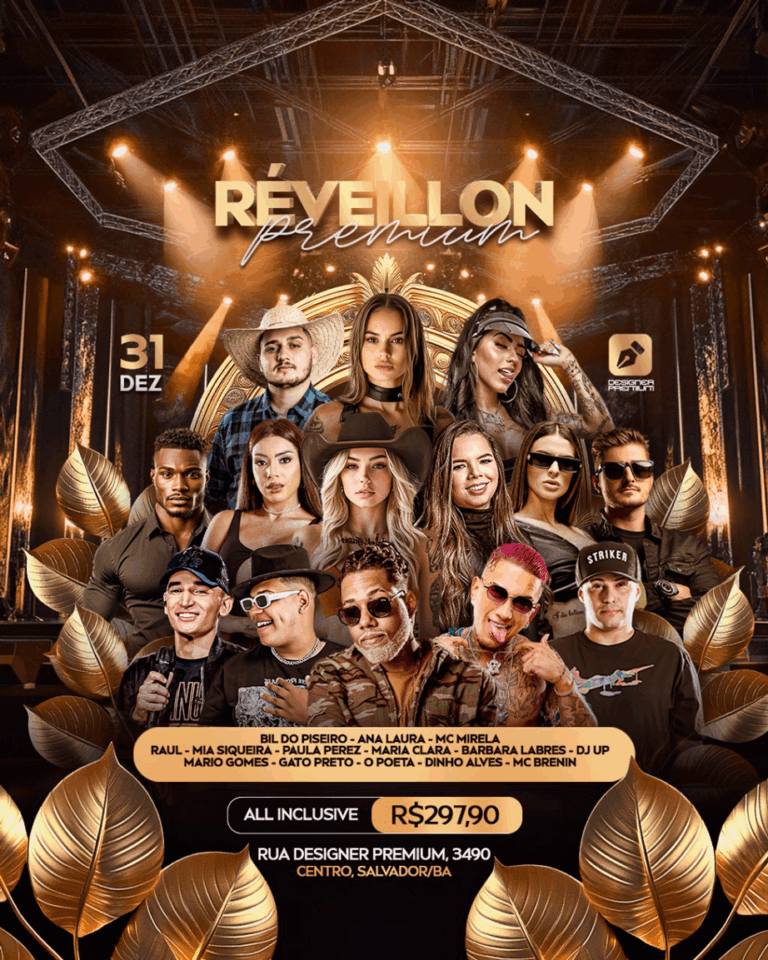 PSD FLYER FREE - TEMPLATE - CANVA - FREEPIK - DESIGNI - DESIGNER - DESIGN - ANO NOVO - REVEILLON - FIM DE ANO - ELETRONICO - LOUNGER - PUB - EVENTOS