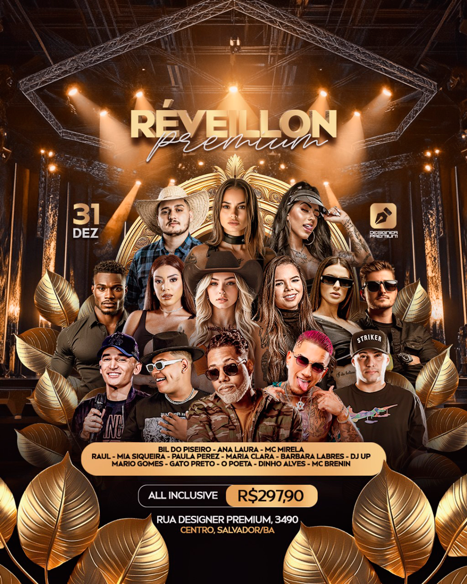 PSD FLYER FREE - TEMPLATE - CANVA - FREEPIK - DESIGNI - DESIGNER - DESIGN - ANO NOVO - REVEILLON - FIM DE ANO - ELETRONICO - LOUNGER - PUB - EVENTOS