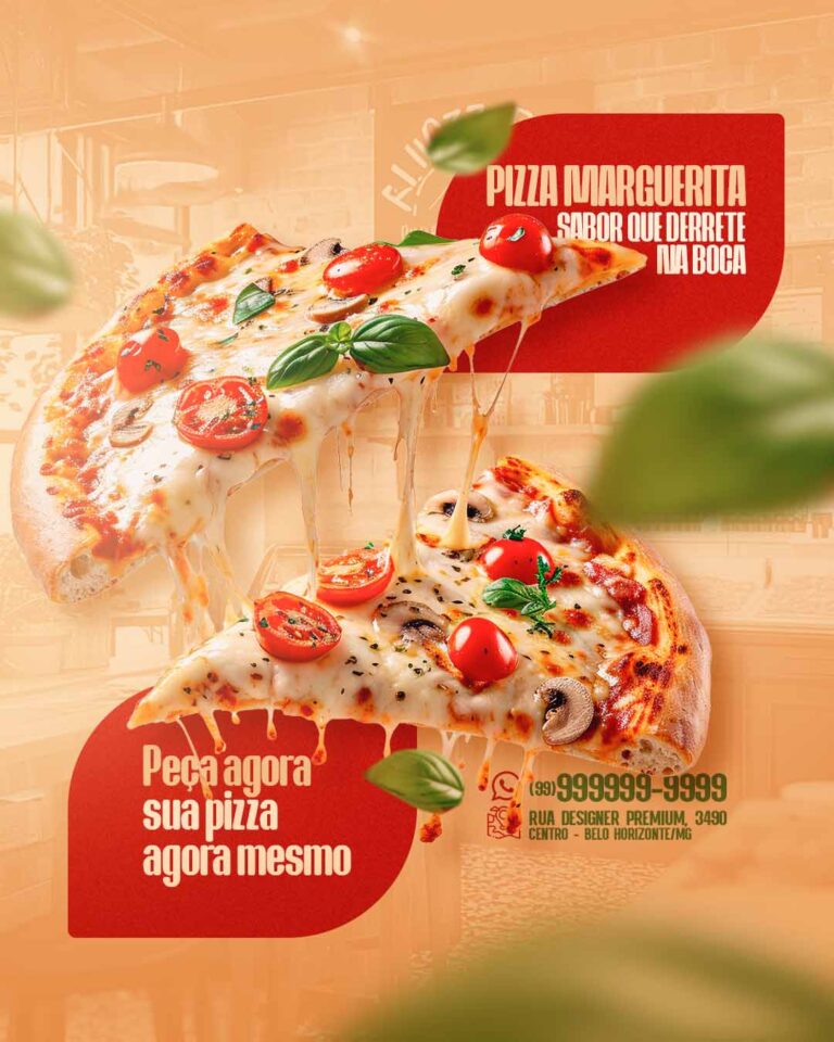 PSD FLYER FREE - TEMPLATE - CANVA - FREEPIK - DESIGNI - DESIGNER - DESIGN - PIZZA - PIZZARIA - IFOOD - DELIVERY - RODIZIO - SOCIAL MEDIA