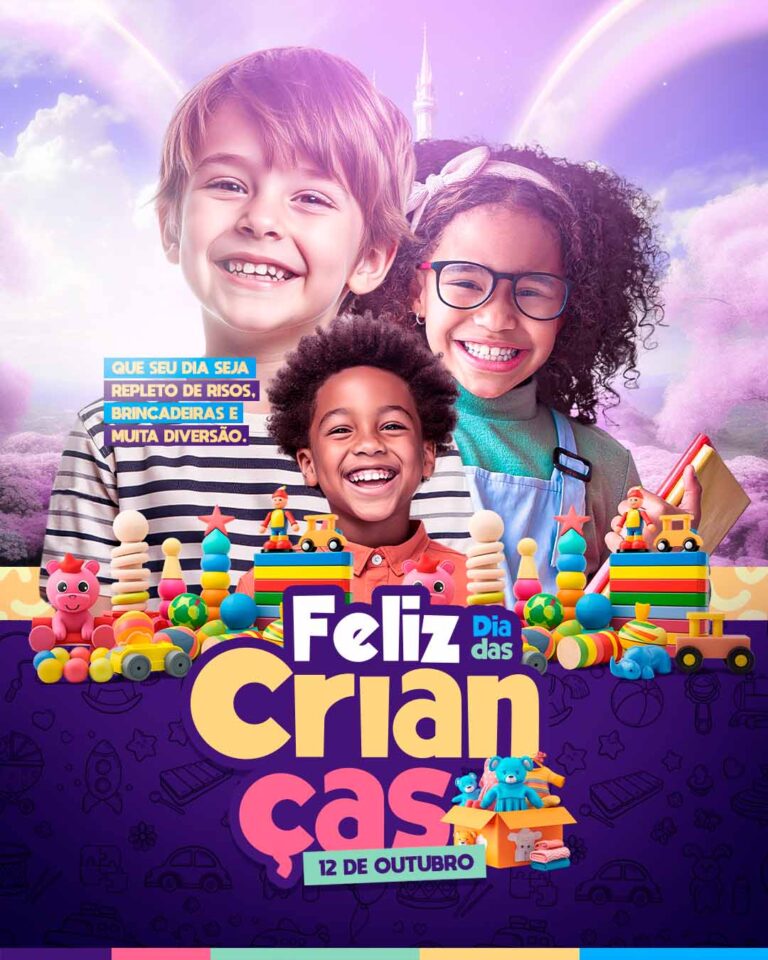 PSD FLYER FREE - TEMPLATE - CANVA - FREEPIK - DESIGNI - DESIGNER - DIA DAS CRIANÇAS - LOJA INFANTIL - 12 DE OUTUBRO - ESCOLA - SOCIAL MEDIA 2