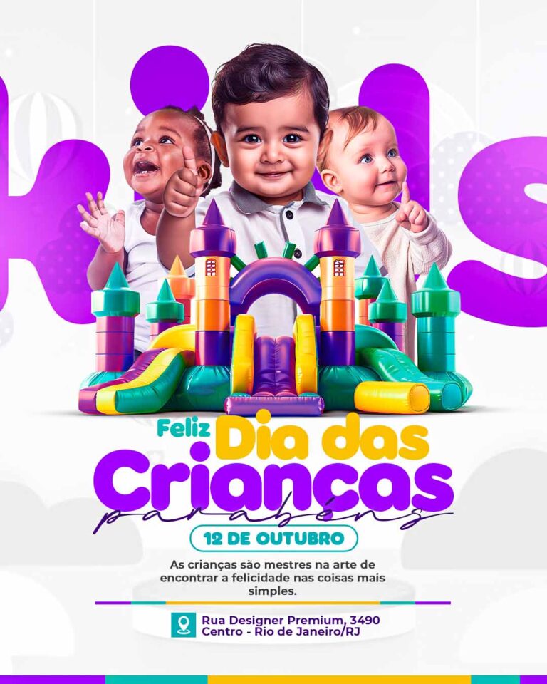 PSD FLYER FREE - TEMPLATE - CANVA - FREEPIK - DESIGNI - DESIGNER - DIA DAS CRIANÇAS - LOJA INFANTIL - 12 DE OUTUBRO - ESCOLA - SOCIAL MEDIA 4