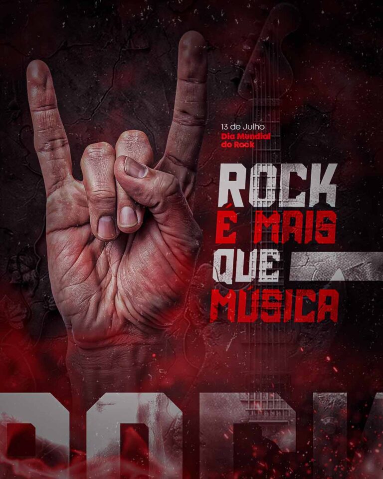 PSD FLYER FREE - TEMPLATE - CANVA - FREEPIK - DESIGNI - DESIGNER - EVENTOS - ROCK AND ROLL - DIA DO ROCK - BANDA - SOCIAL MEDIA