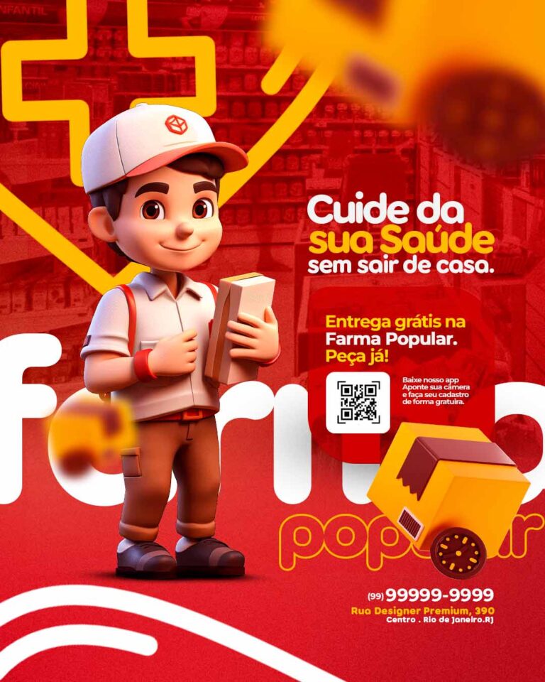 PSD FLYER FREE - TEMPLATE - CANVA - FREEPIK - DESIGNI - DESIGNER -FARMACIA - DROGARIA - PHARMA - ENTREGA - DELIVERY - SAUDE - SOCIAL MEDIA
