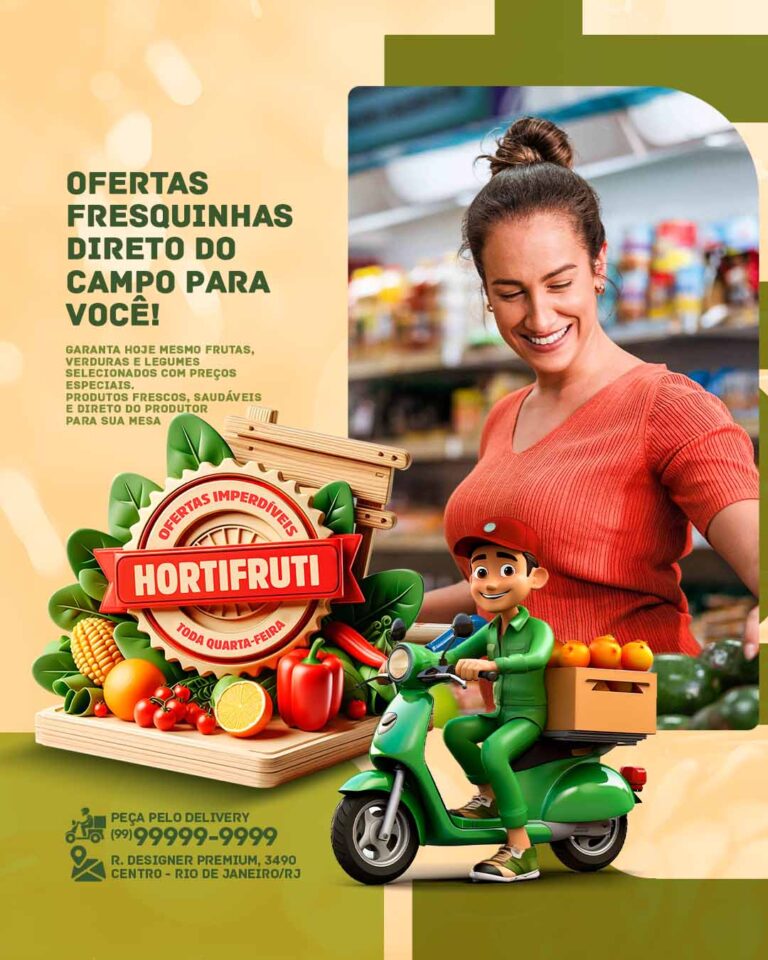PSD FLYER FREE - TEMPLATE - CANVA - FREEPIK - DESIGNI - DESIGNER -HORTIFRUT - QUINTA VERDE - OFERTA - MERCADO - OFERTA - PROMOÇÃO - LOJA - DESCONTO - SOCIAL MEDIA