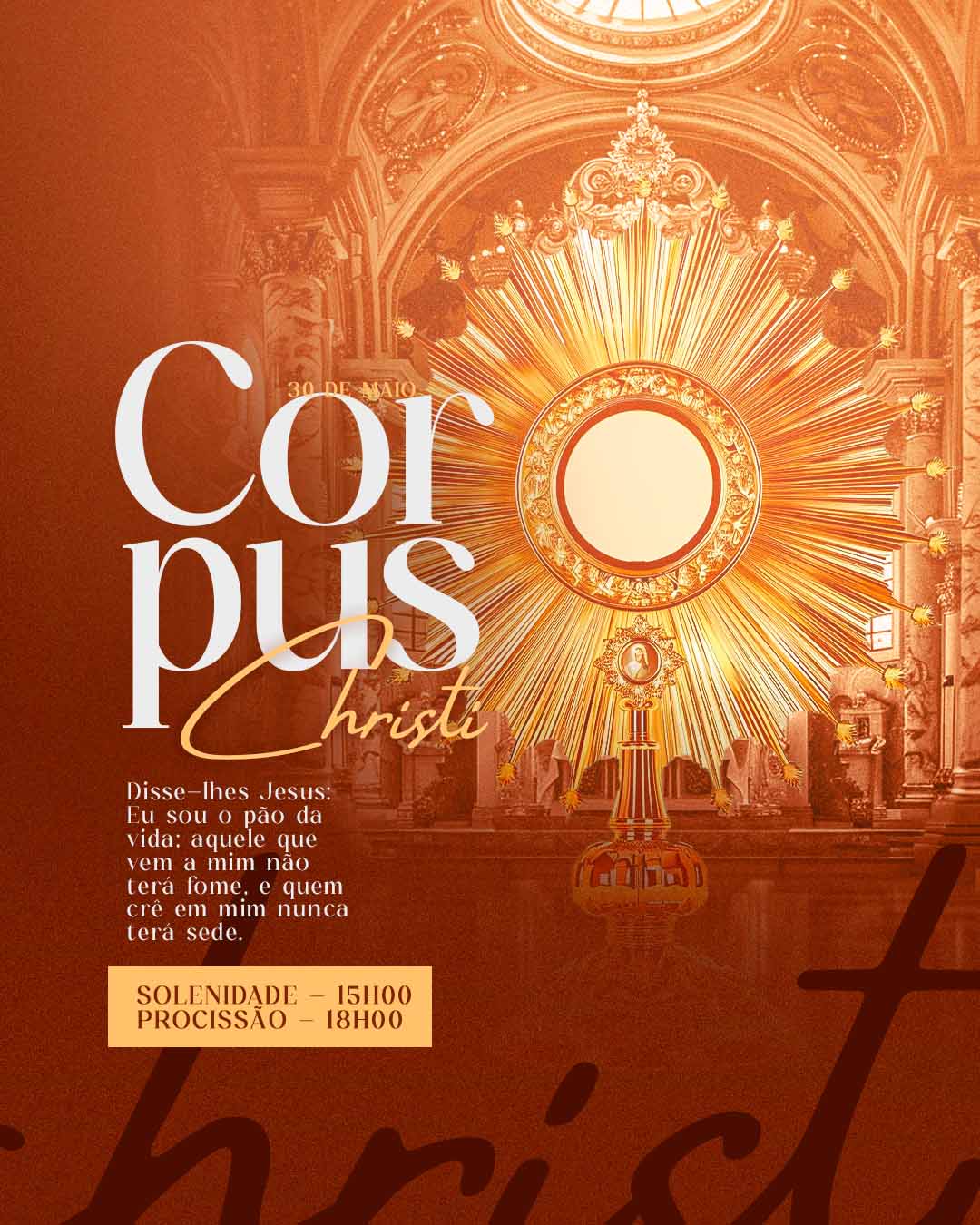 PSD FLYER FREE - TEMPLATE - CANVA - FREEPIK - DESIGNI - DESIGNER - IGREJA CATOLICA - CORPUS CRHISTI - SEMANA SANTA - MISSA - SOCIAL MEDIA 3