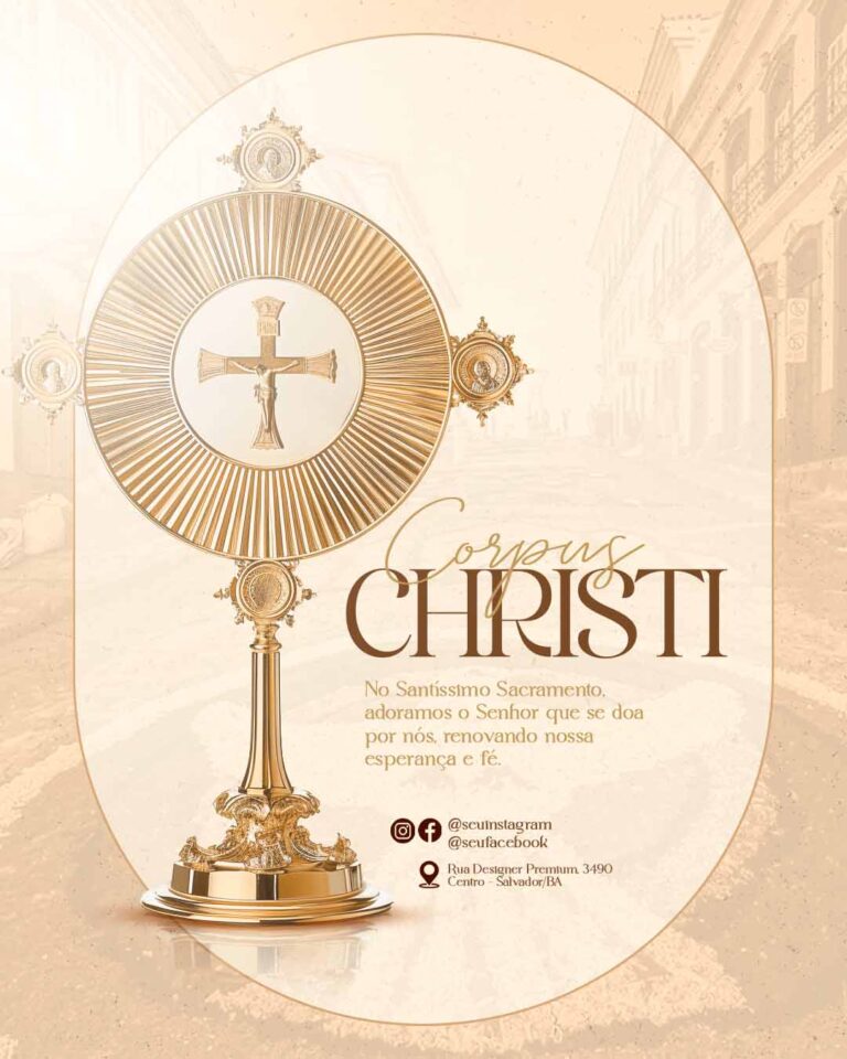 PSD FLYER FREE - TEMPLATE - CANVA - FREEPIK - DESIGNI - DESIGNER - IGREJA CATOLICA - CORPUS CRHISTI - SEMANA SANTA - MISSA - SOCIAL MEDIA