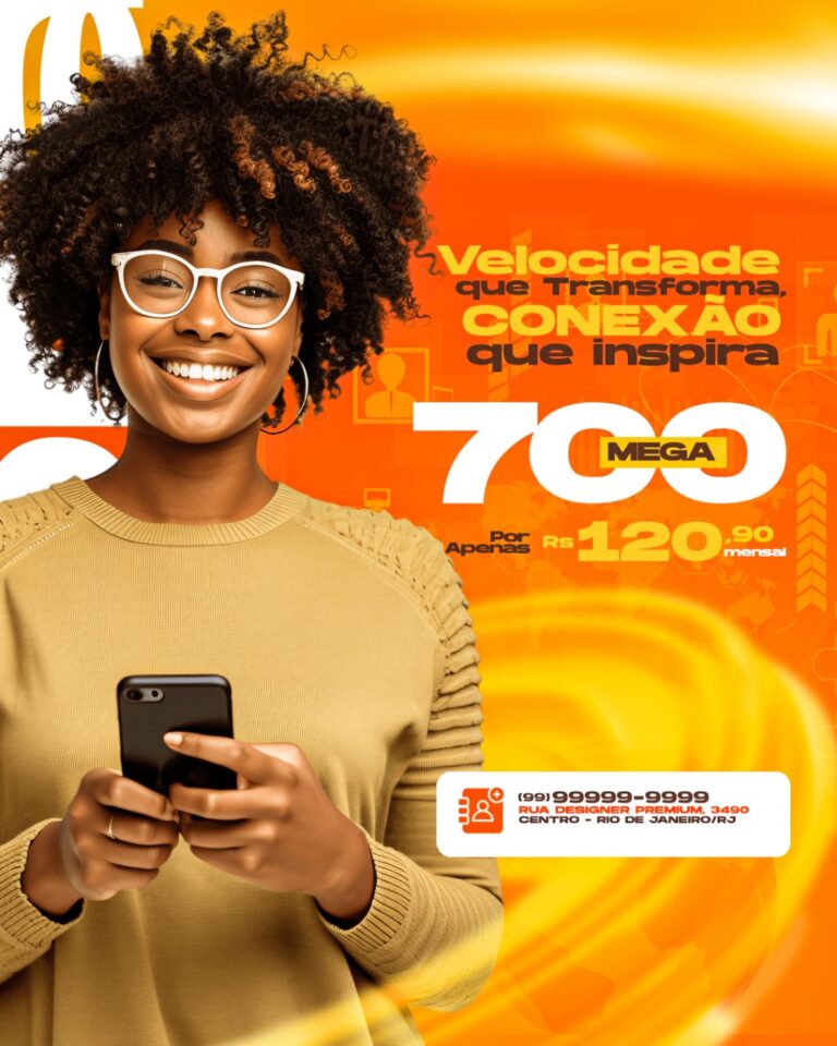 PSD FLYER FREE - TEMPLATE - CANVA - FREEPIK - DESIGNI - DESIGNER - INTERNET - WIFI - IPTV - VELOCIDADE - CONEXÃO - SOCIAL MEDIA