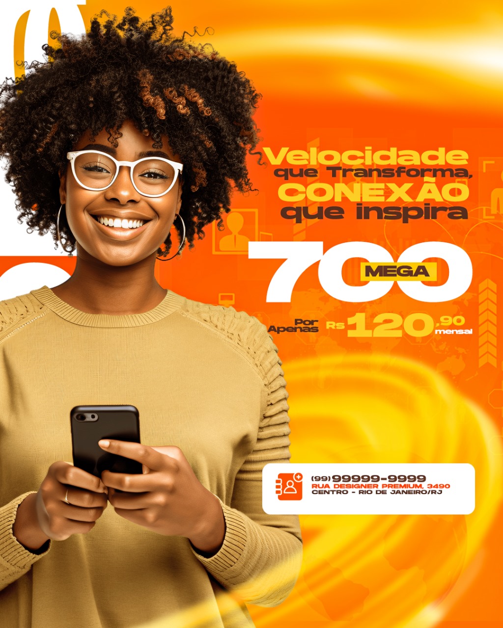 PSD FLYER FREE - TEMPLATE - CANVA - FREEPIK - DESIGNI - DESIGNER - INTERNET - WIFI - IPTV - VELOCIDADE - CONEXÃO - SOCIAL MEDIA