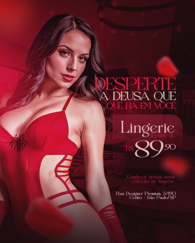 PSD FLYER FREE - TEMPLATE - CANVA - FREEPIK - DESIGNI - DESIGNER - MULHER - LINGERIE - LOJA FEMININA - SOCIAL MEDIA