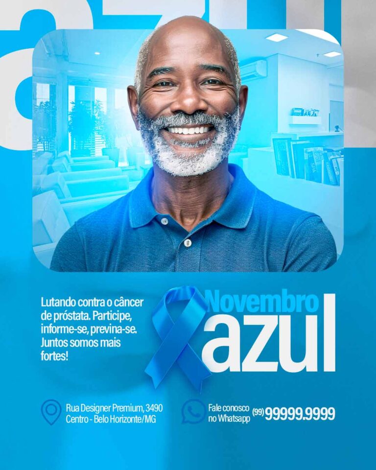 PSD FLYER FREE - TEMPLATE - CANVA - FREEPIK - DESIGNI - DESIGNER - NOVEMBRO AZUL - HOMEM - DIA DOS PAIS - SOCIAL MEDIA 2