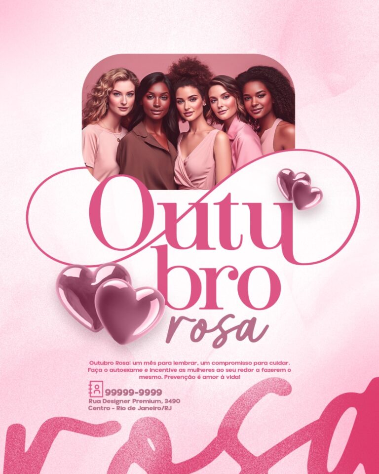 PSD FLYER FREE - TEMPLATE - CANVA - FREEPIK - DESIGNI - DESIGNER - OUTUBRO ROSA - MULHER - SOCIAL MEDIA 4