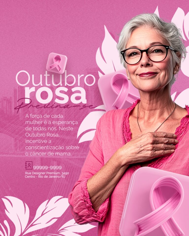 PSD FLYER FREE - TEMPLATE - CANVA - FREEPIK - DESIGNI - DESIGNER - OUTUBRO ROSA - MULHER - SOCIAL MEDIA 4