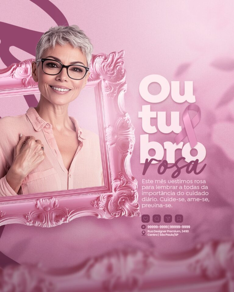 PSD FLYER FREE - TEMPLATE - CANVA - FREEPIK - DESIGNI - DESIGNER - OUTUBRO ROSA - MULHER - SOCIAL MEDIA