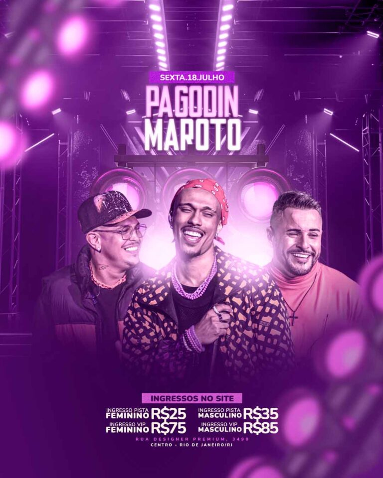 PSD FLYER FREE - TEMPLATE - CANVA - FREEPIK - DESIGNI - DESIGNER - PAGODIN MAROTO - PAGODE - FUNK - ELETRONICO - BAILE - BALADA - EVENTO