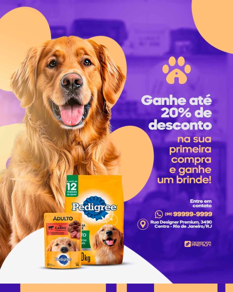 PSD FLYER FREE - TEMPLATE - CANVA - FREEPIK - DESIGNI - DESIGNER - PET SHOP - PET - CACHORRO - GATO - RAÇÃO - SOCIAL MEDIA