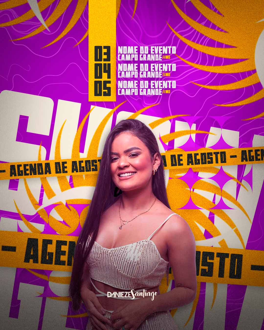 PSD FLYER FREE - TEMPLATE - CANVA - FREEPIK - DESIGNI - DESIGNER - PSD AGENDA AGOSTO - FUNK - EVENTOS