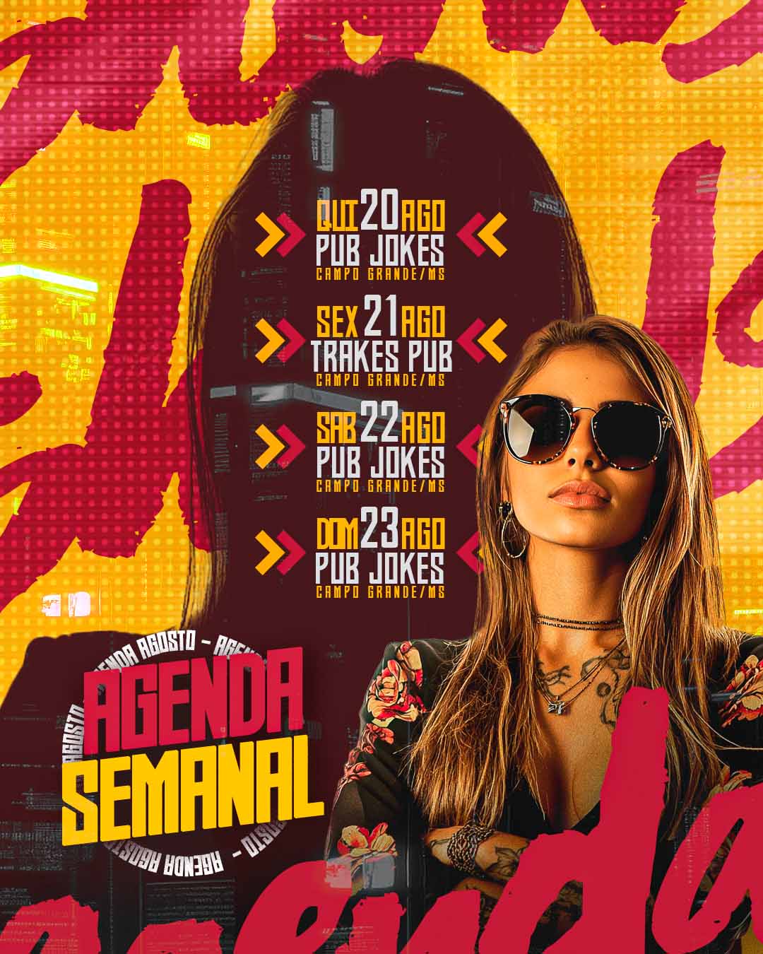 PSD FLYER FREE - TEMPLATE - CANVA - FREEPIK - DESIGNI - DESIGNER - PSD AGENDA SEMANAL 1 - AGENDA - EVENTOS