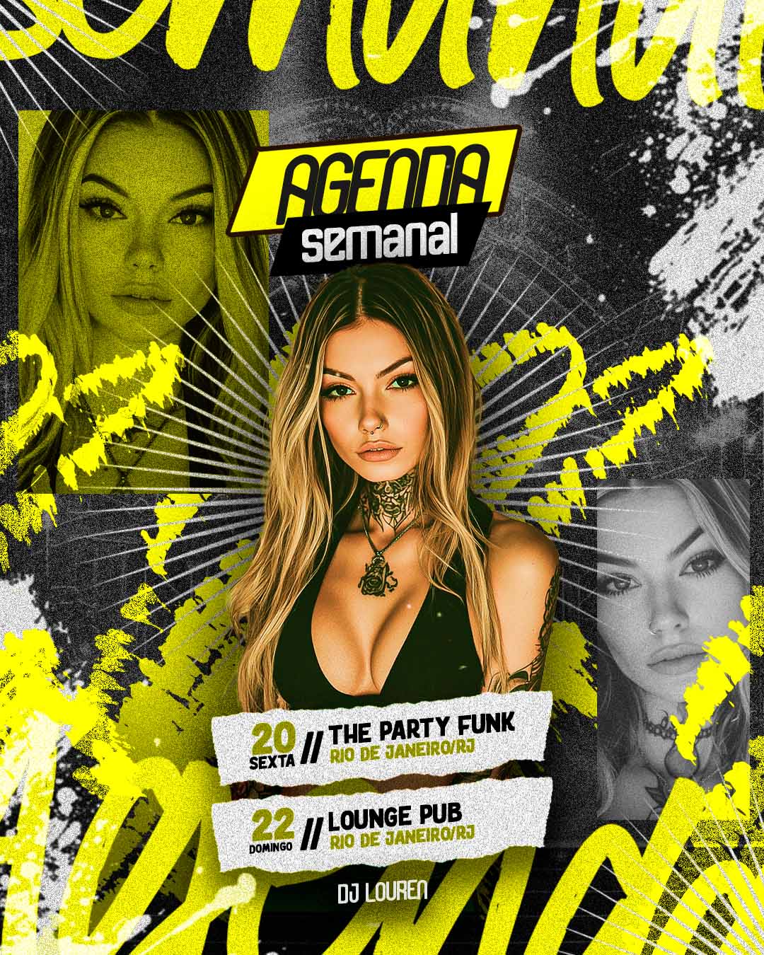 PSD FLYER FREE - TEMPLATE - CANVA - FREEPIK - DESIGNI - DESIGNER - PSD AGENDA SEMANAL - AGENDA - EVENTOS