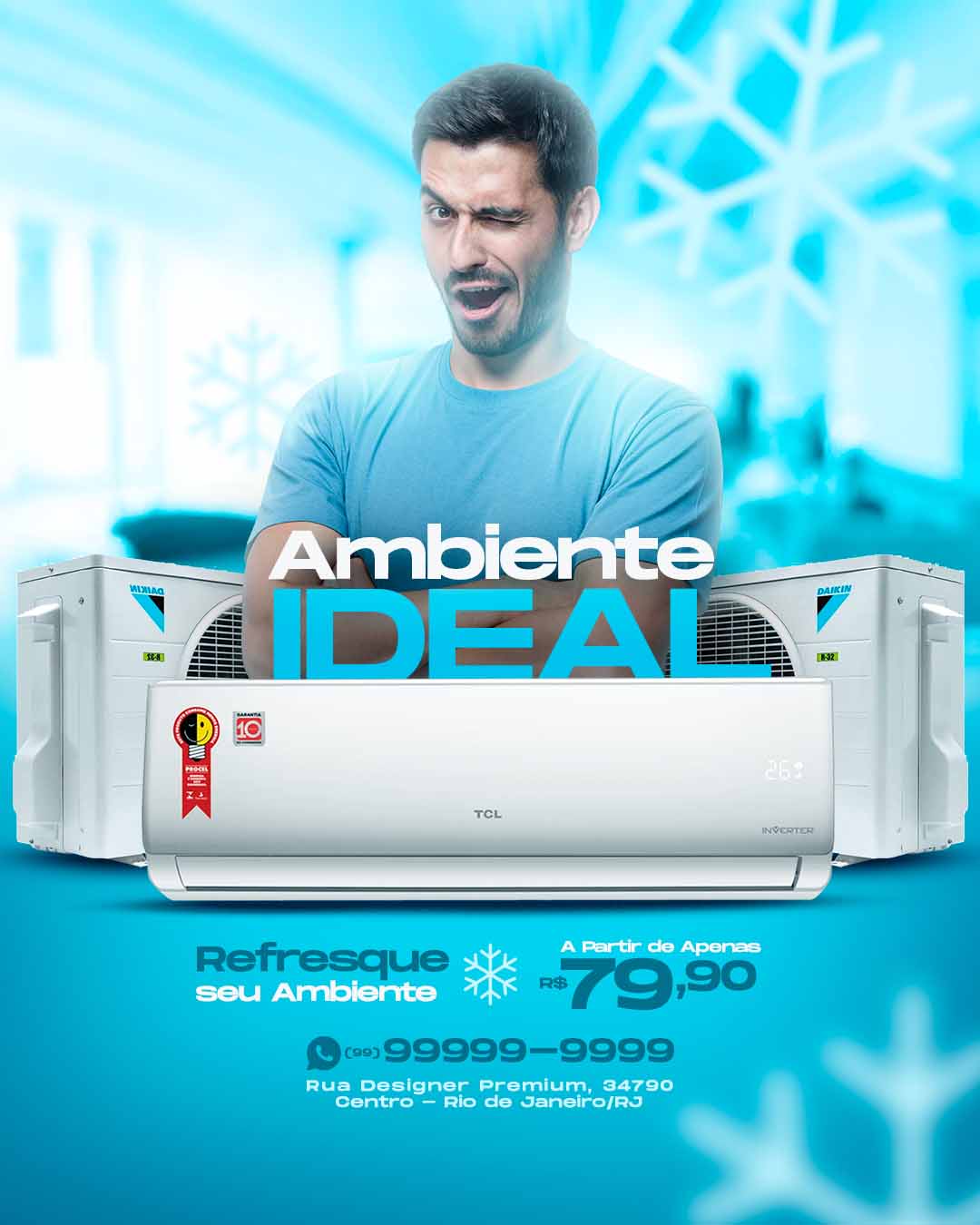 PSD FLYER FREE - TEMPLATE - CANVA - FREEPIK - DESIGNI - DESIGNER - PSD AR CONDICIONADO - SOCIAL MEDIA