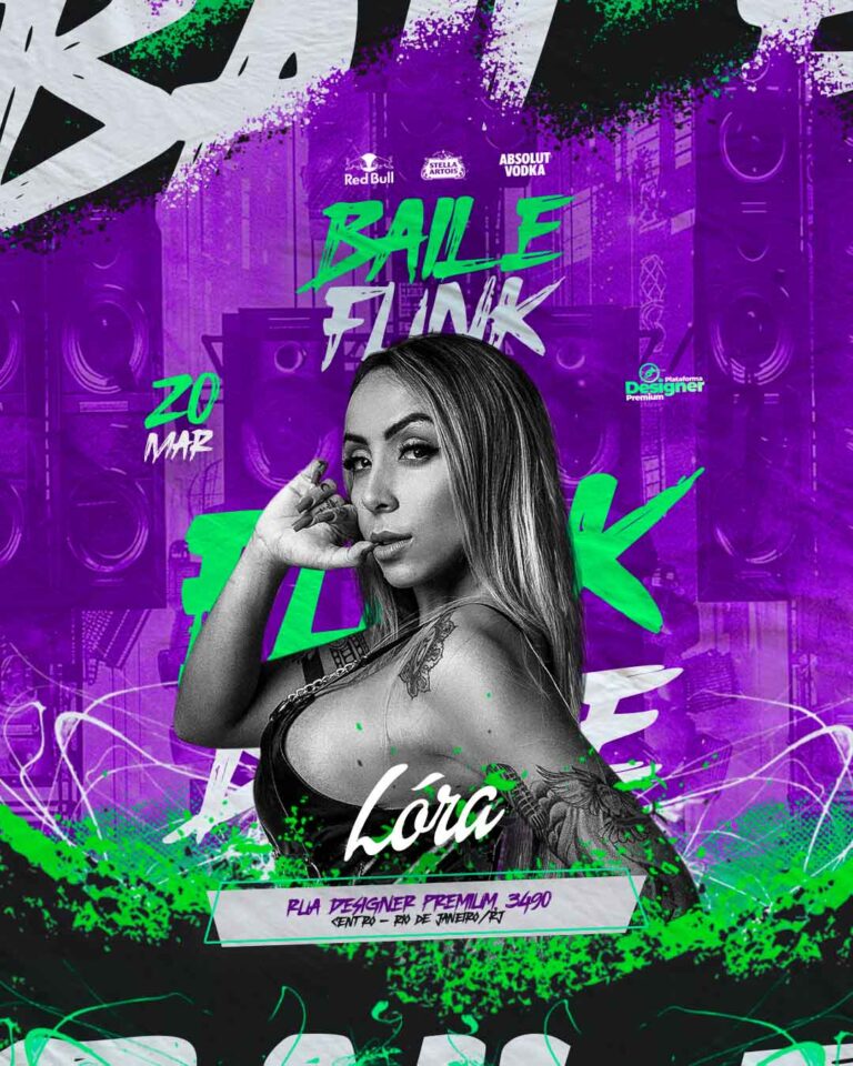 PSD FLYER FREE - TEMPLATE - CANVA - FREEPIK - DESIGNI - DESIGNER - PSD BAILE FUNK - FUNK - EVENTOS