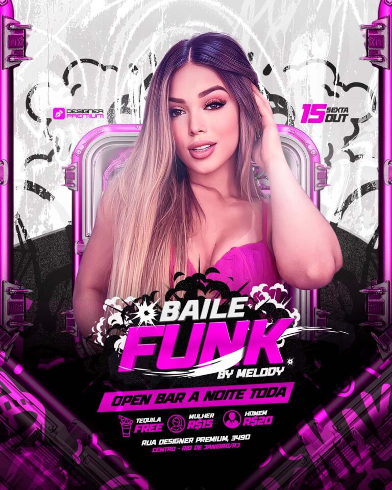 PSD FLYER FREE - TEMPLATE - CANVA - FREEPIK - DESIGNI - DESIGNER - PSD BAILE FUNK - FUNK - EVENTOS