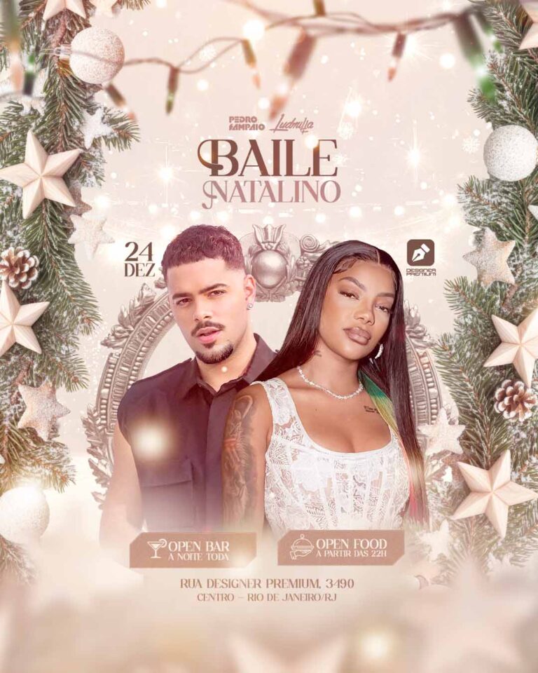 PSD FLYER FREE - TEMPLATE - CANVA - FREEPIK - DESIGNI - DESIGNER - PSD BAILE NATALINO - NATAL- EVENTOS