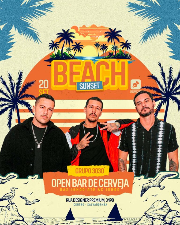PSD FLYER FREE - TEMPLATE - CANVA - FREEPIK - DESIGNI - DESIGNER - PSD BEACH PARTY - PAGODE - EVENTOS
