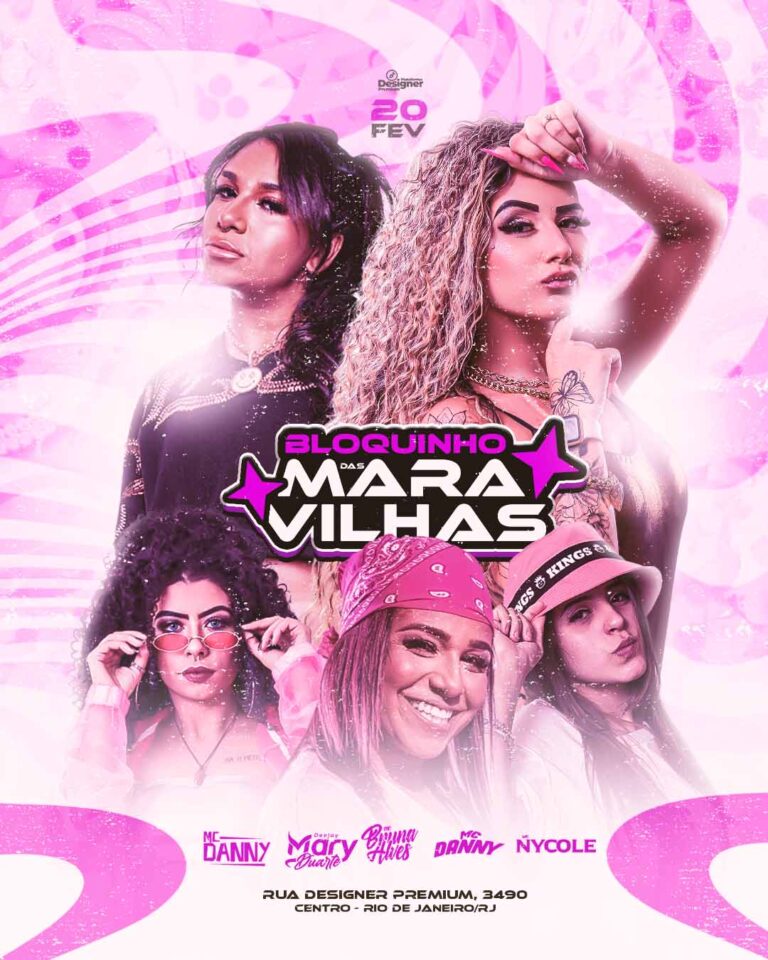 PSD FLYER FREE - TEMPLATE - CANVA - FREEPIK - DESIGNI - DESIGNER - PSD BLOQUINHO DAS MARAVILHAS - CARNAVAL - EVENTOS