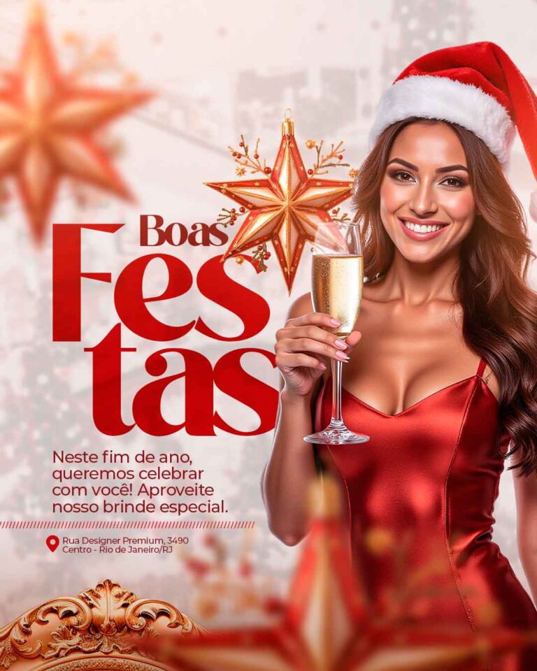PSD FLYER FREE - TEMPLATE - CANVA - FREEPIK - DESIGNI - DESIGNER - PSD BOAS FESTAS - NATAL- SOCIAL MEDIA