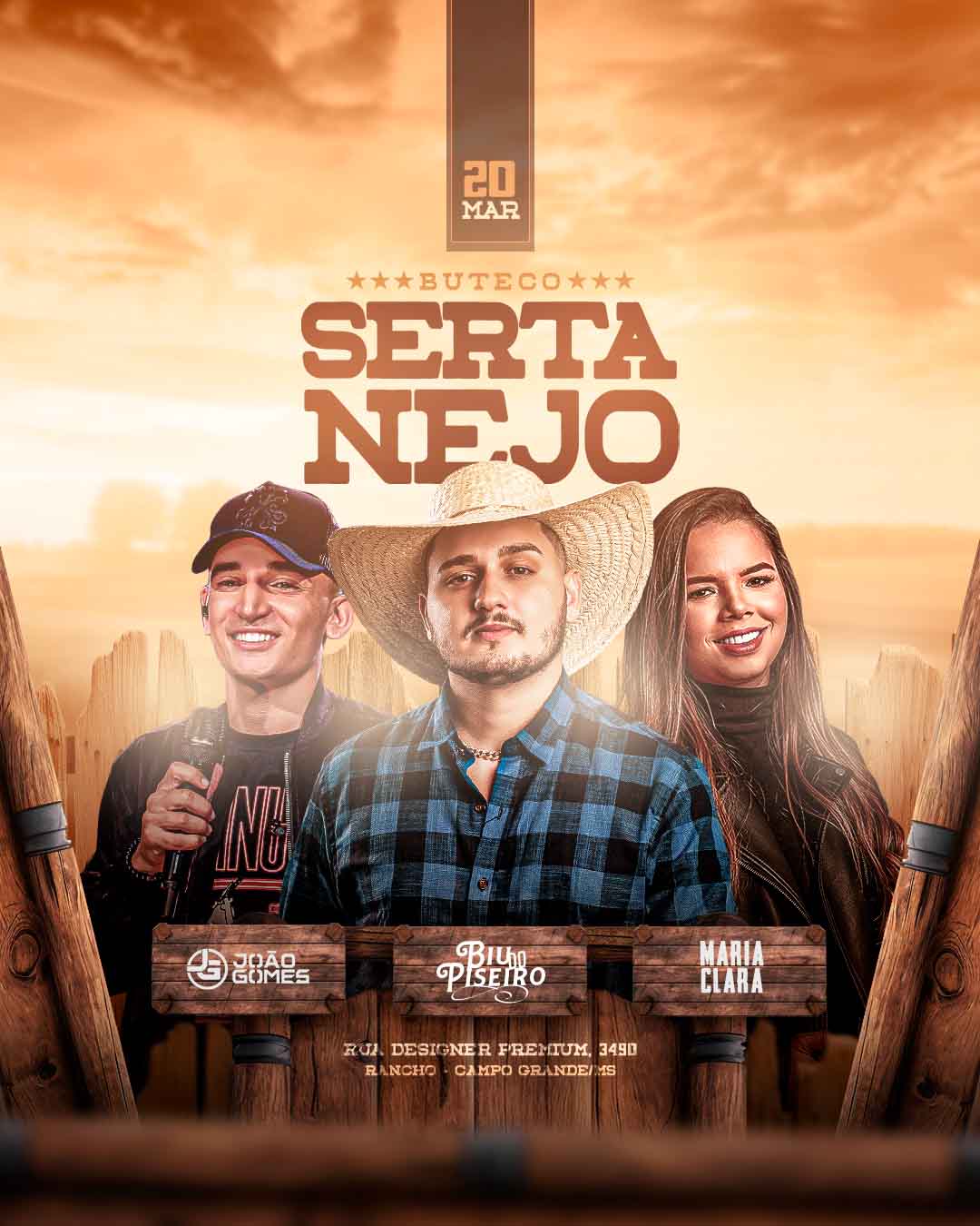 PSD FLYER FREE - TEMPLATE - CANVA - FREEPIK - DESIGNI - DESIGNER - PSD BUTECO SERTANEJO - SERTANEJO - EVENTOS