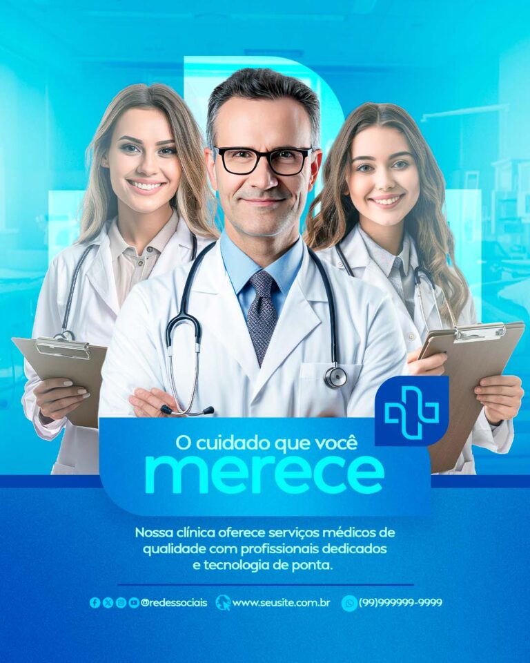 PSD FLYER FREE - TEMPLATE - CANVA - FREEPIK - DESIGNI - DESIGNER - PSD CLINICA MÉDICA - HOSPITAL - SOCIAL MEDIA