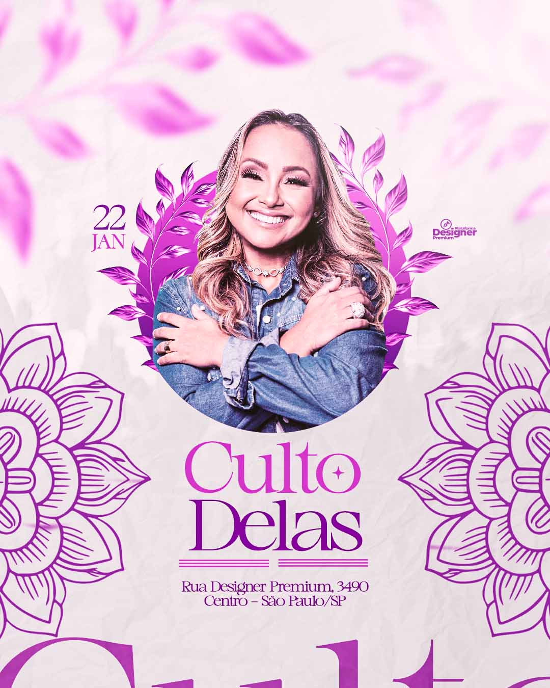 PSD FLYER FREE - TEMPLATE - CANVA - FREEPIK - DESIGNI - DESIGNER - PSD CULTO DELA GOSPEL - GOSPEL - EVENTOS