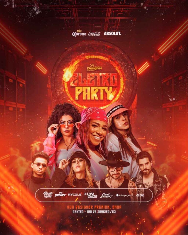 PSD FLYER FREE - TEMPLATE - CANVA - FREEPIK - DESIGNI - DESIGNER - PSD ELETRO PARTY - EVENTOS