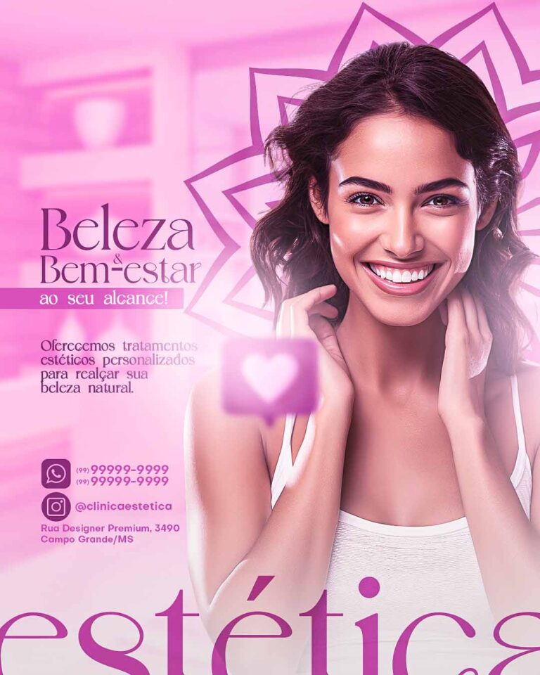 PSD FLYER FREE - TEMPLATE - CANVA - FREEPIK - DESIGNI - DESIGNER - PSD ESTÉTICA BELEZA E BEM ESTAR - CLINICA -SOCIAL MEDIA